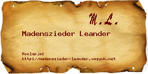 Madenszieder Leander névjegykártya